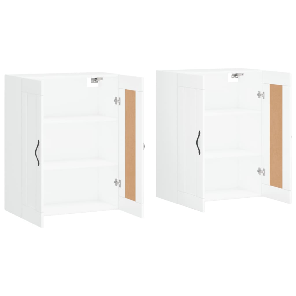 Móveis de parede 2 pcs derivados de madeira branco