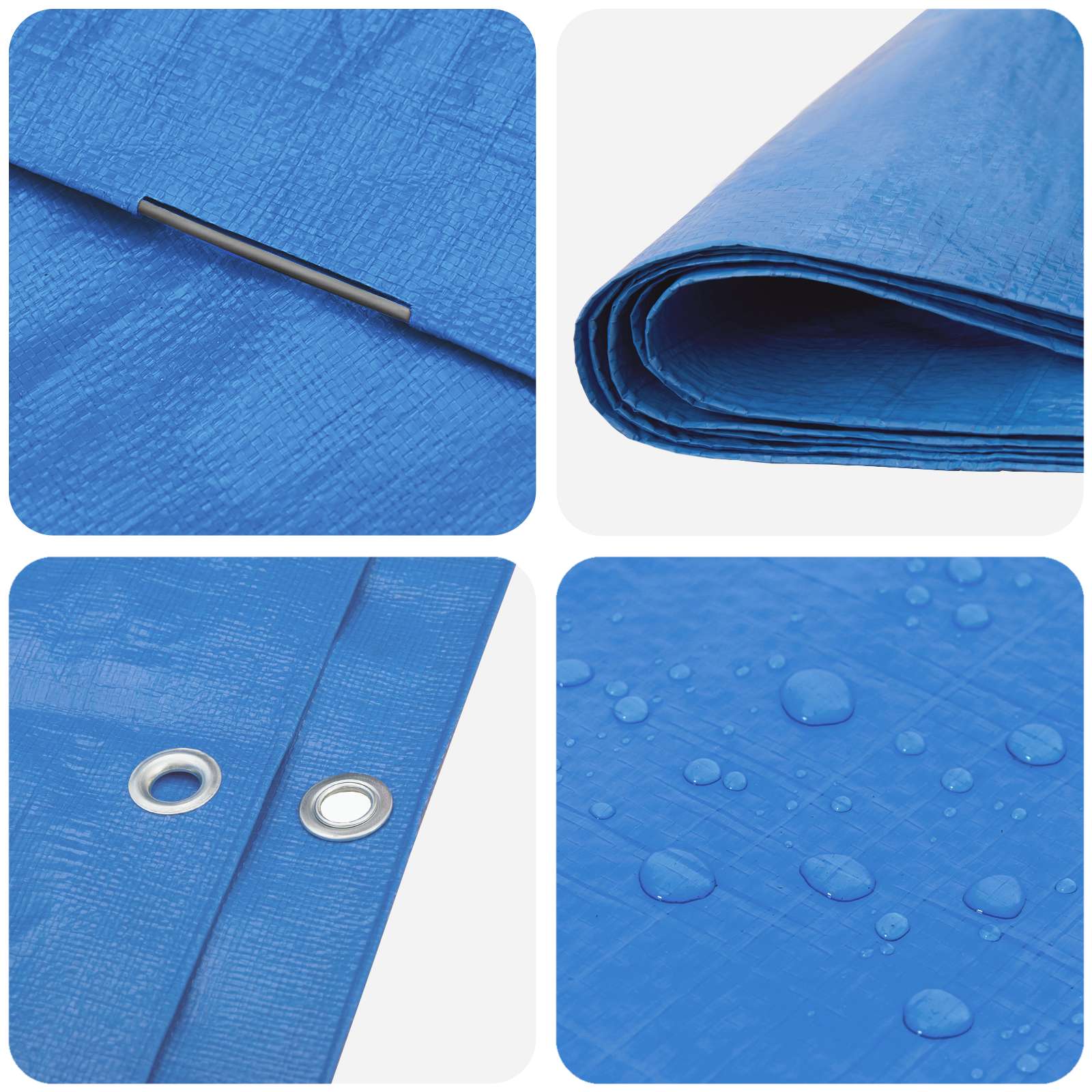 Lona com olhais azul 3 x 3 m 90 gsm PE