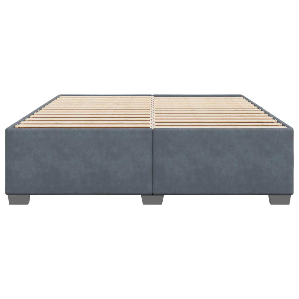 Estrutura de cama sem colchão 200x200 cm veludo cinzento-escuro