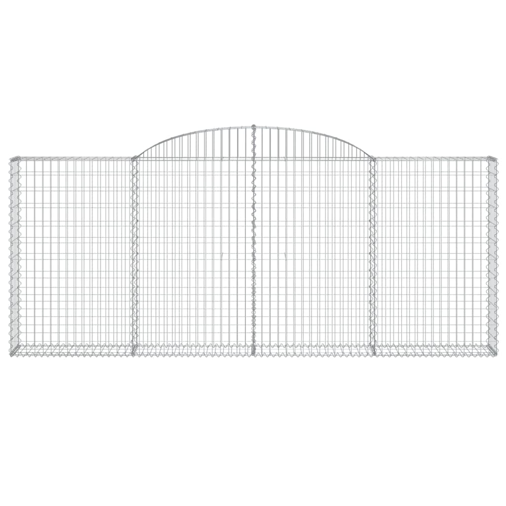 Cesto gabião arqueado 300x30x120/140 cm ferro galvanizado