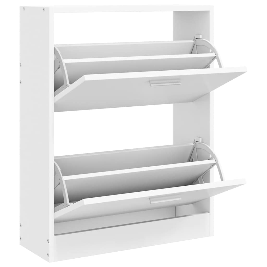 Sapateira com 2 compartimentos madeira branco