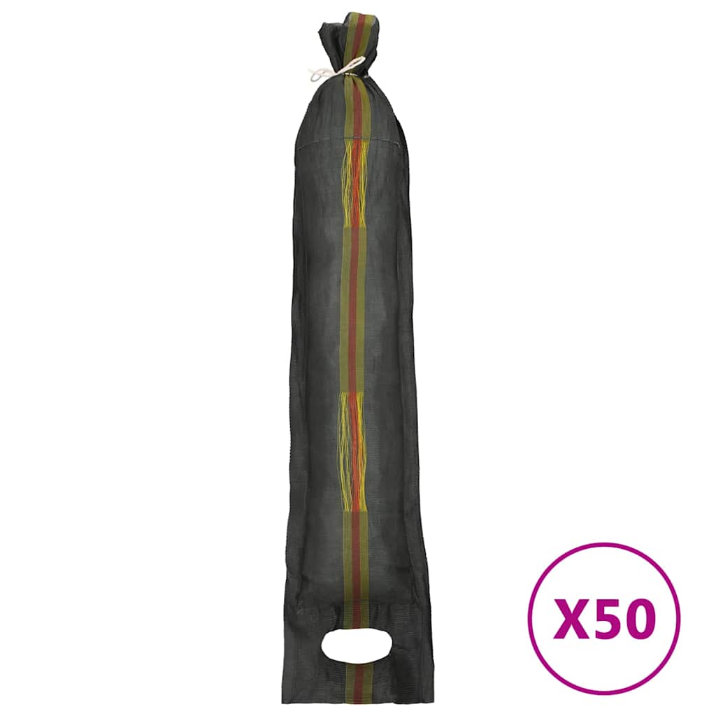 Sacos de areia 50 pcs 103x25 cm pead verde-escuro