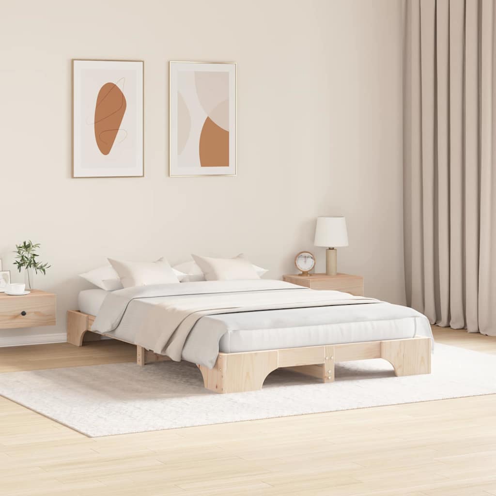 Estrutura da cama natural 140 x 190 cm