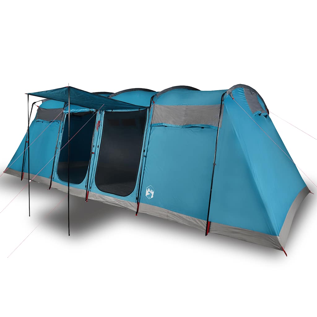 Tenda familiar túnel para 10 pessoas impermeável azul