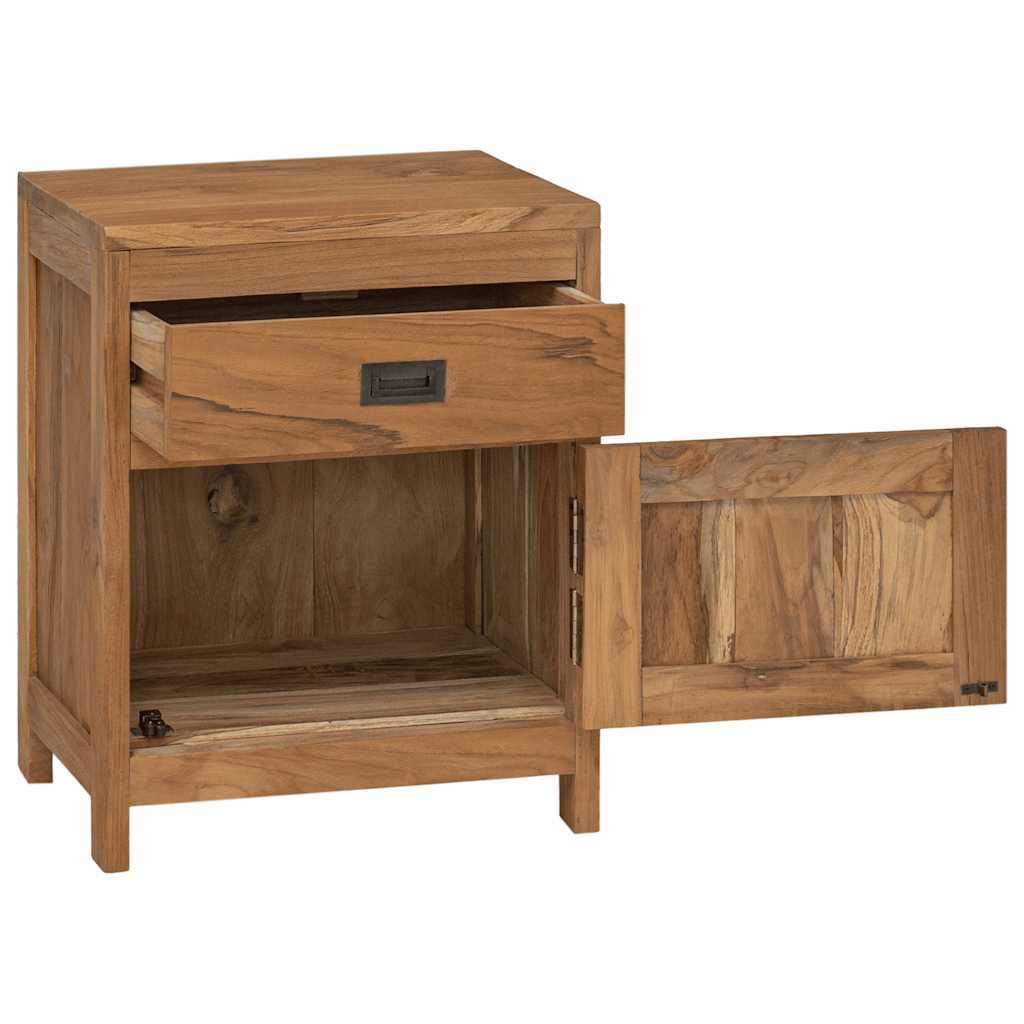 Mesa de cabeceira teca maciça 40x30x50 cm