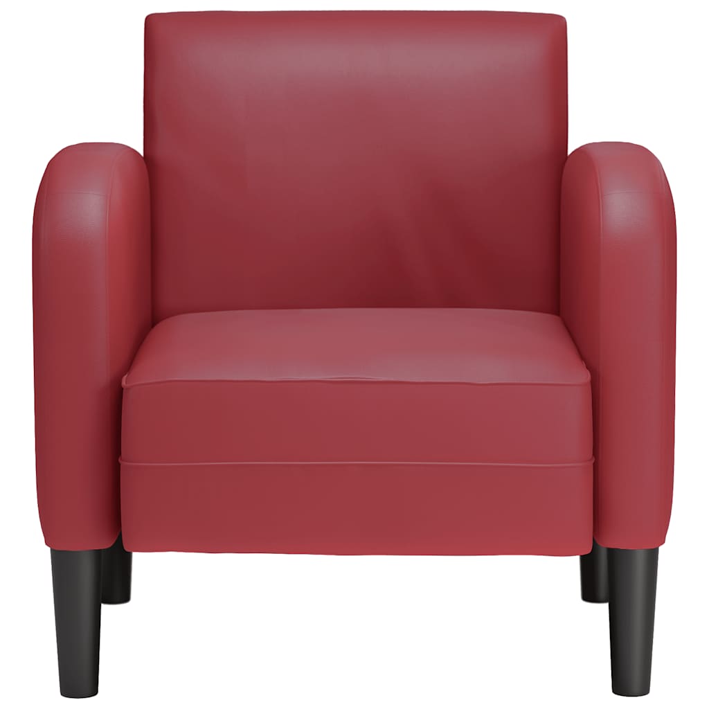 Poltrona com apoios de braços 54 cm couro artificial