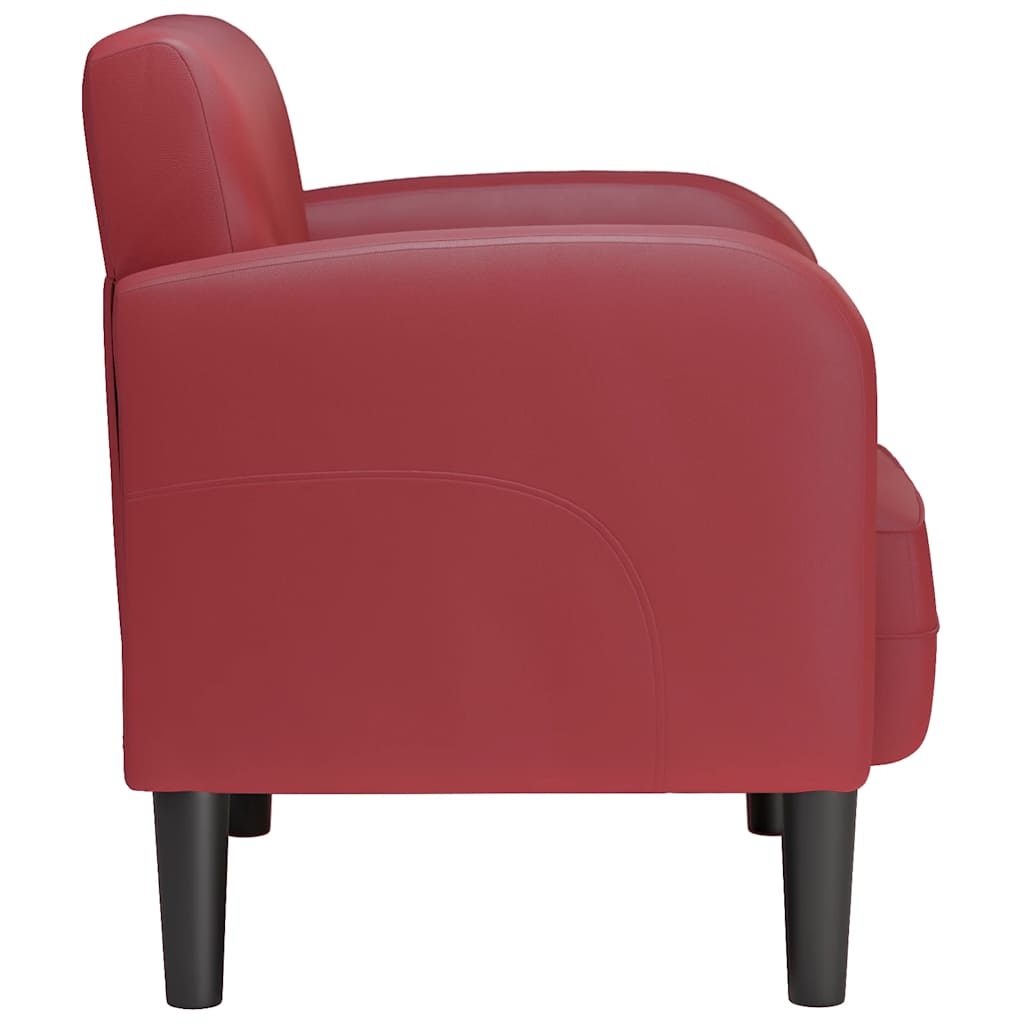 Poltrona com apoios de braços 54 cm couro artificial