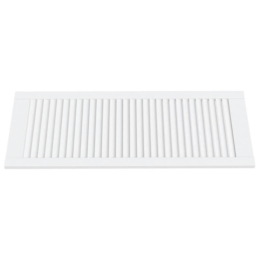 Portas de armário 2 pcs design de persiana pinho maciço branco