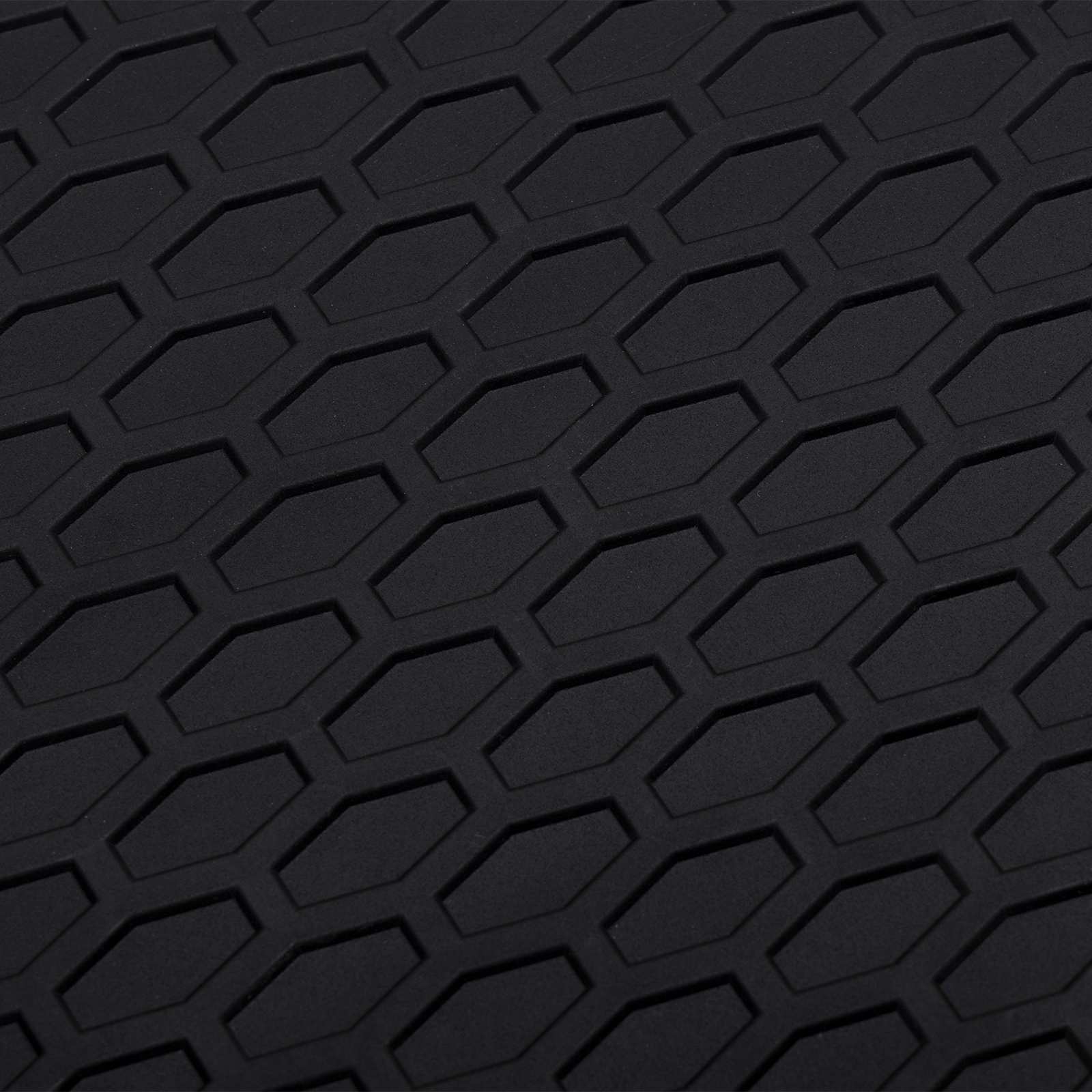 Tapete de carro preto compatível com vw t5 2010-2015 borracha
