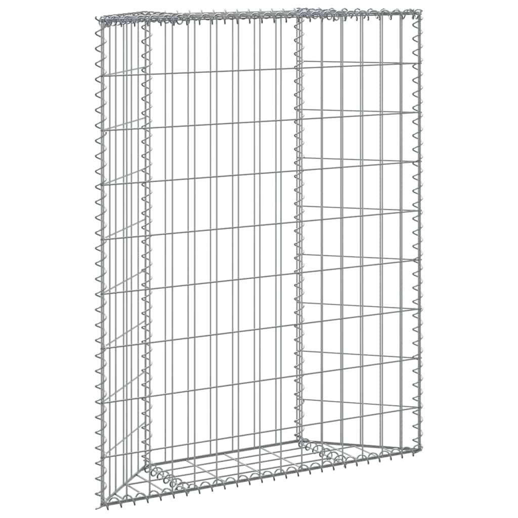 Canteiro elevado/cesto gabião trapézio 80x20x100 cm aço galvan.