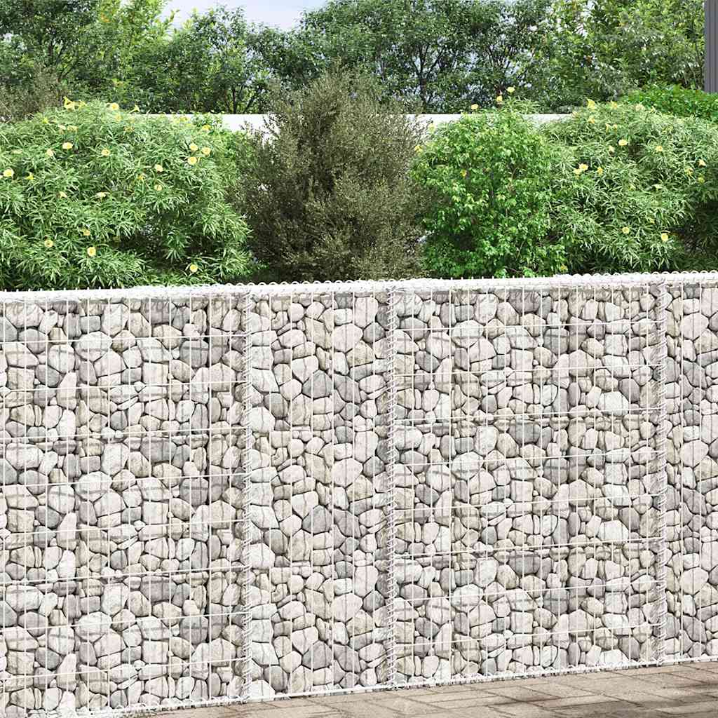 Canteiro elevado/cesto gabião trapézio 80x20x100 cm aço galvan.