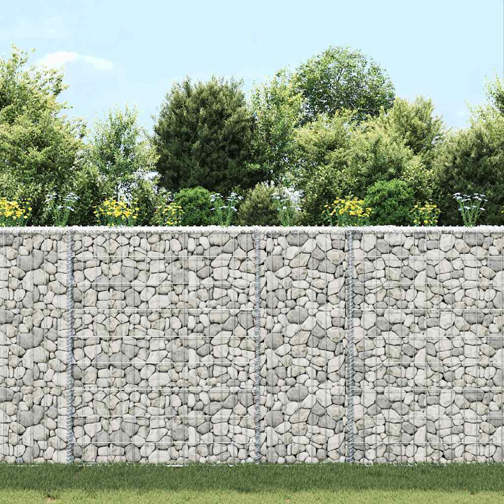 Canteiro elevado/cesto gabião trapézio 80x20x100 cm aço galvan.