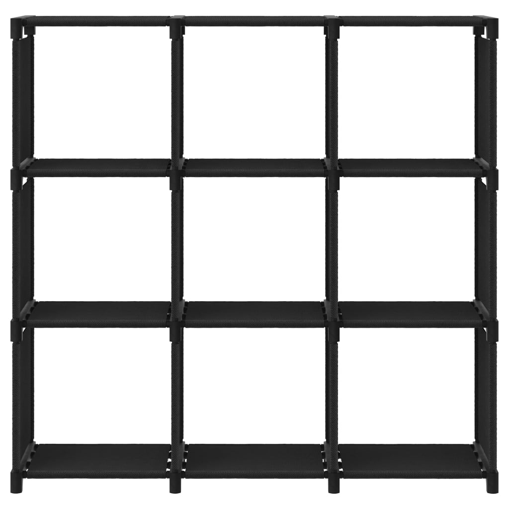 Unidade de prateleiras 9 cubos 103x30x107,5 cm tecido preto