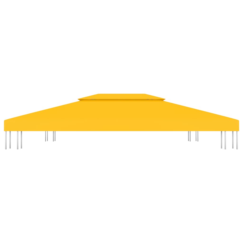 Cobertura de gazebo com 2 camadas 310 g/m² 4x3 m amarelo