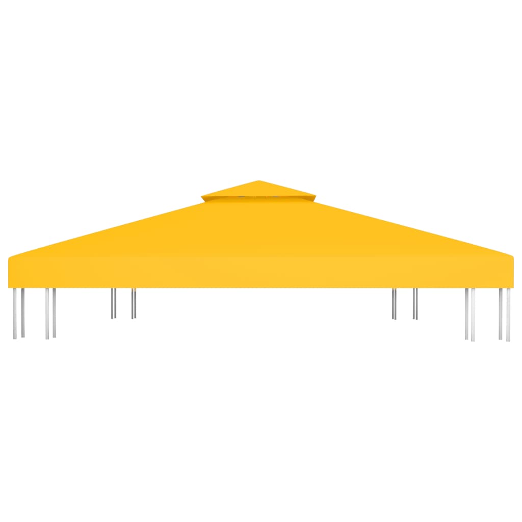 Cobertura de gazebo com 2 camadas 310 g/m² 4x3 m amarelo