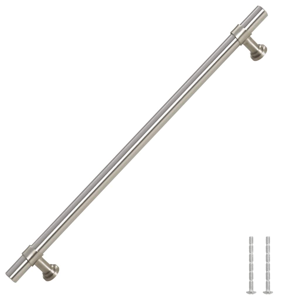Puxadores para móveis 5 pcs 224 mm aço inoxidável prateado