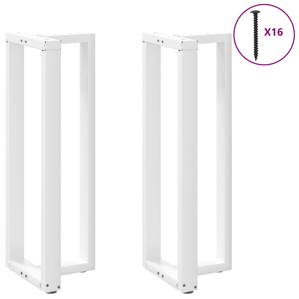 Pés de mesa de bar em forma de t, 2 peças, branco, 50x35x(110-111) cm, aço