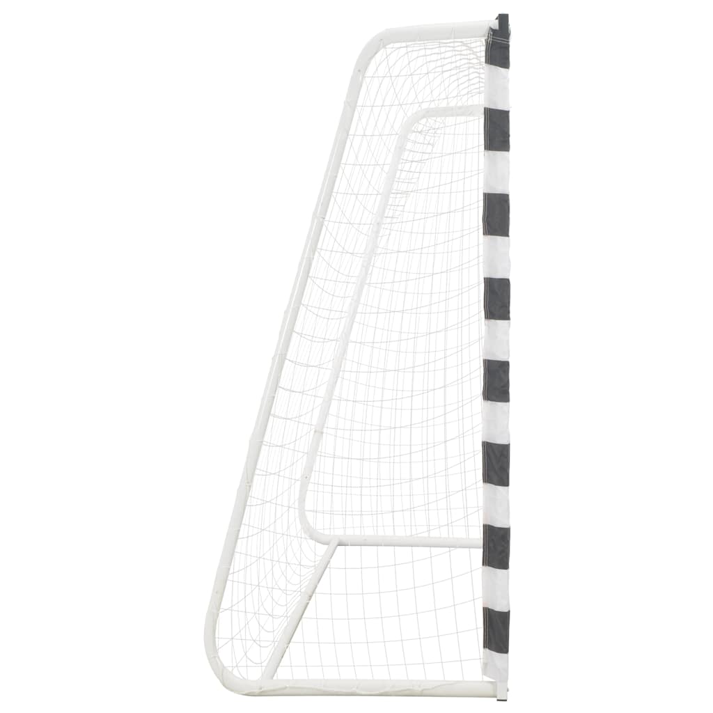 Baliza de futebol 300x200x90 cm metal preto e branco