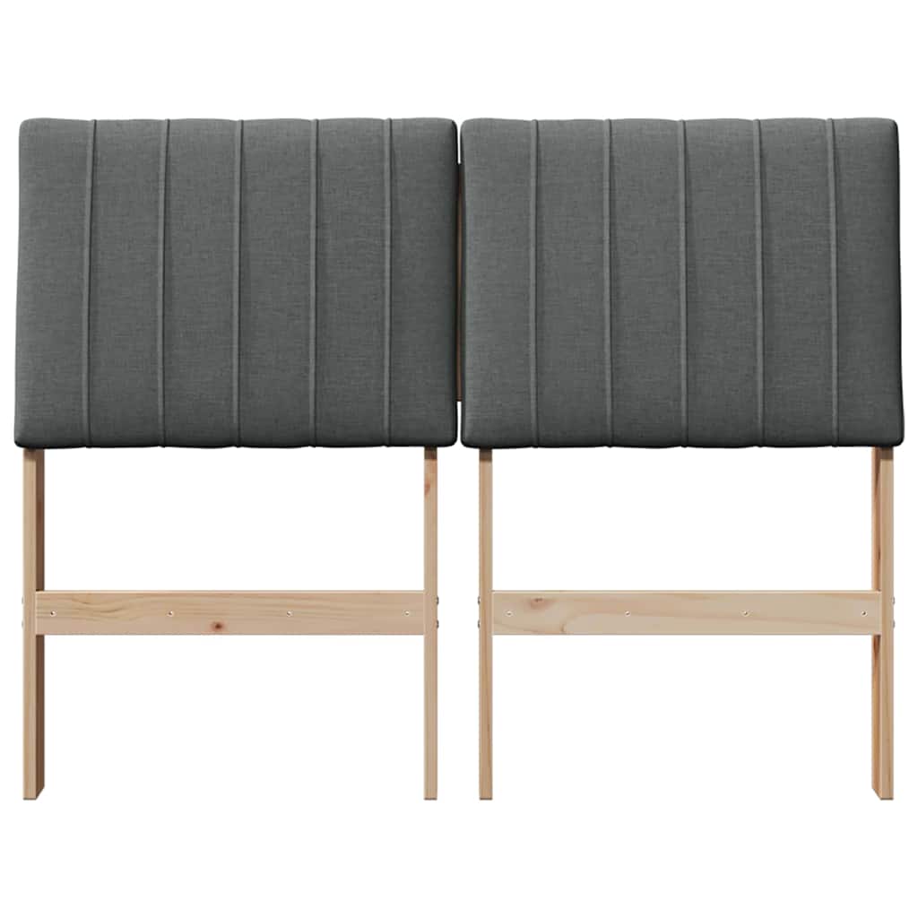 Cabeceira estofada cinza escuro 120 cm