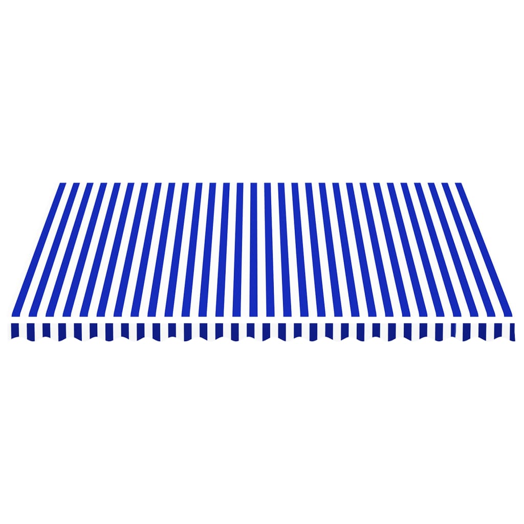 Tecido de substituição para toldo azul e branco 450x350 cm poliéster