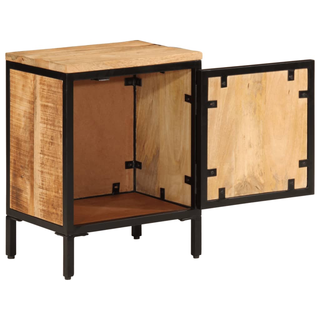 Mesa de cabeceira 40x30x52,5 cm madeira mangueira áspera maciça