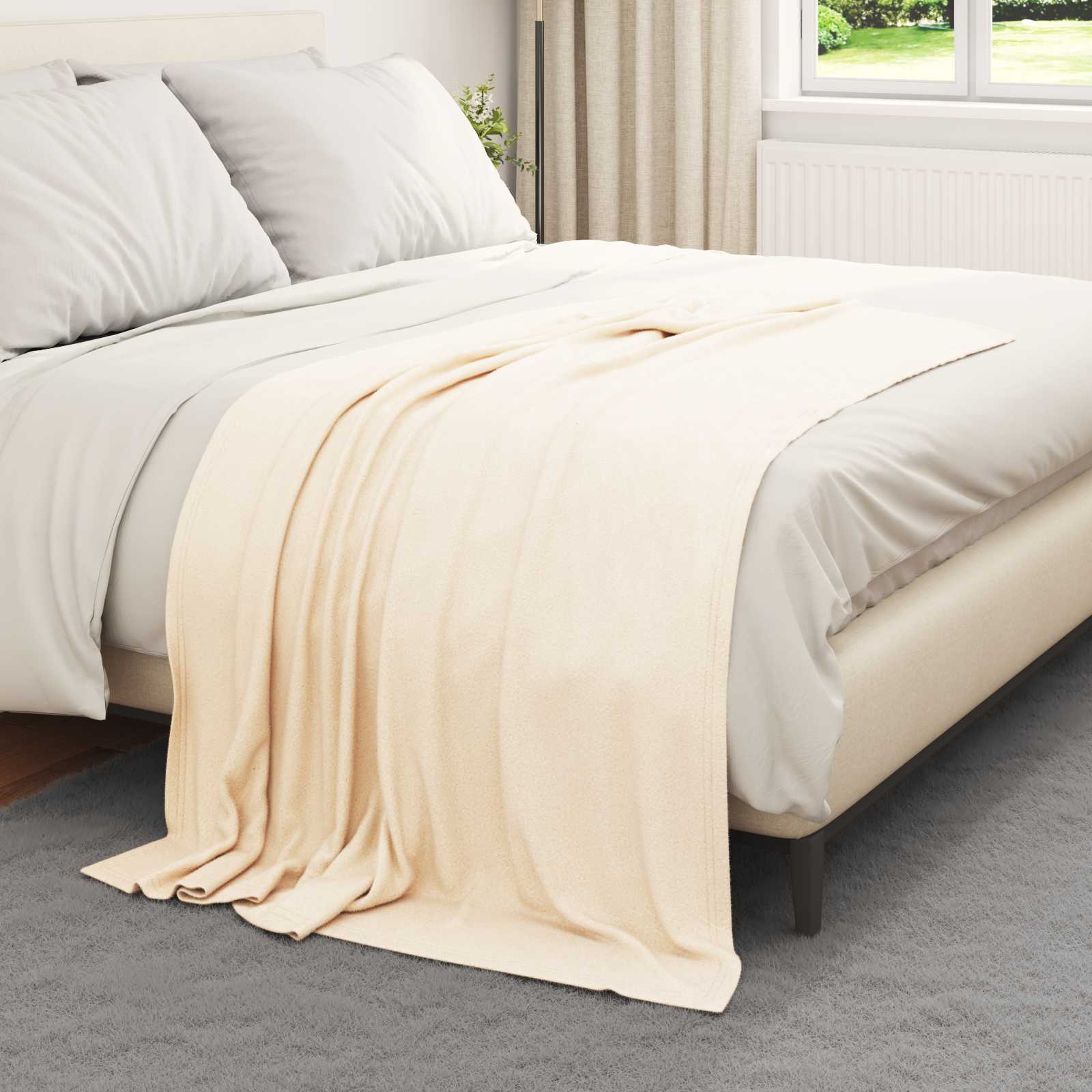 Cobertor creme 170 x 130 cm lã