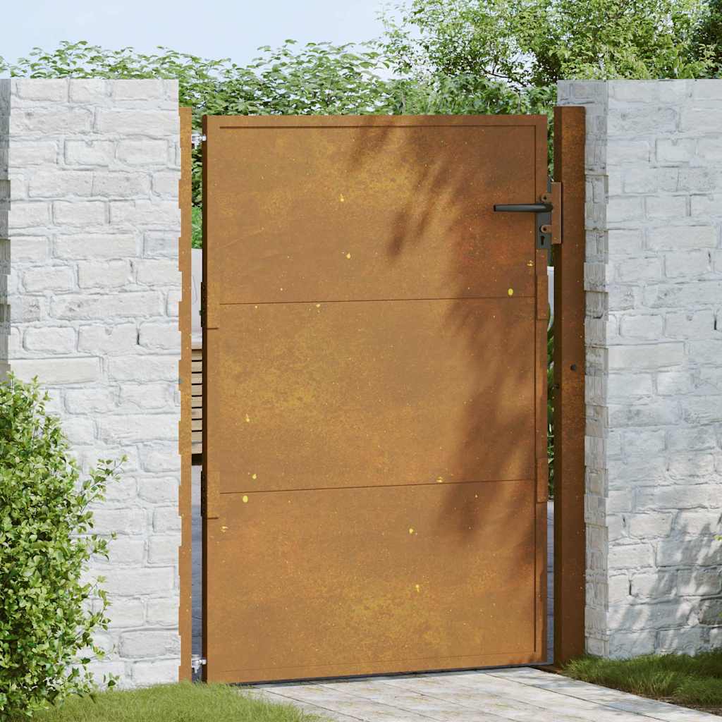 Portão de jardim 100x125 cm aço corten