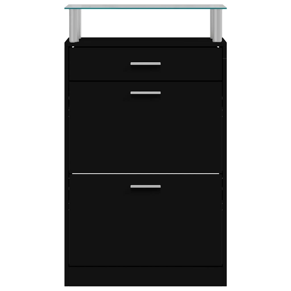 Sapateira 63x24x104 cm derivados de madeira preto