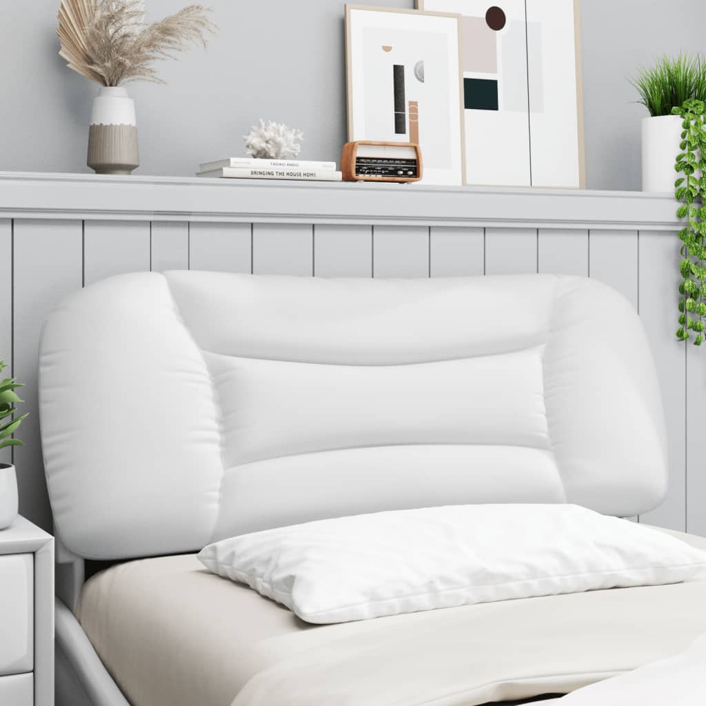 Almofadão de cabeceira hvar 100 cm couro artificial branco