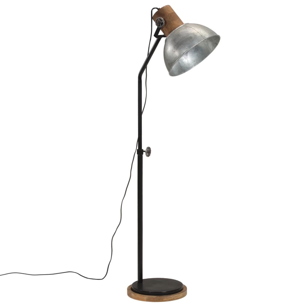 Candeeiro de pé 25 w 30x30x100-150 cm e27 prateado vintage
