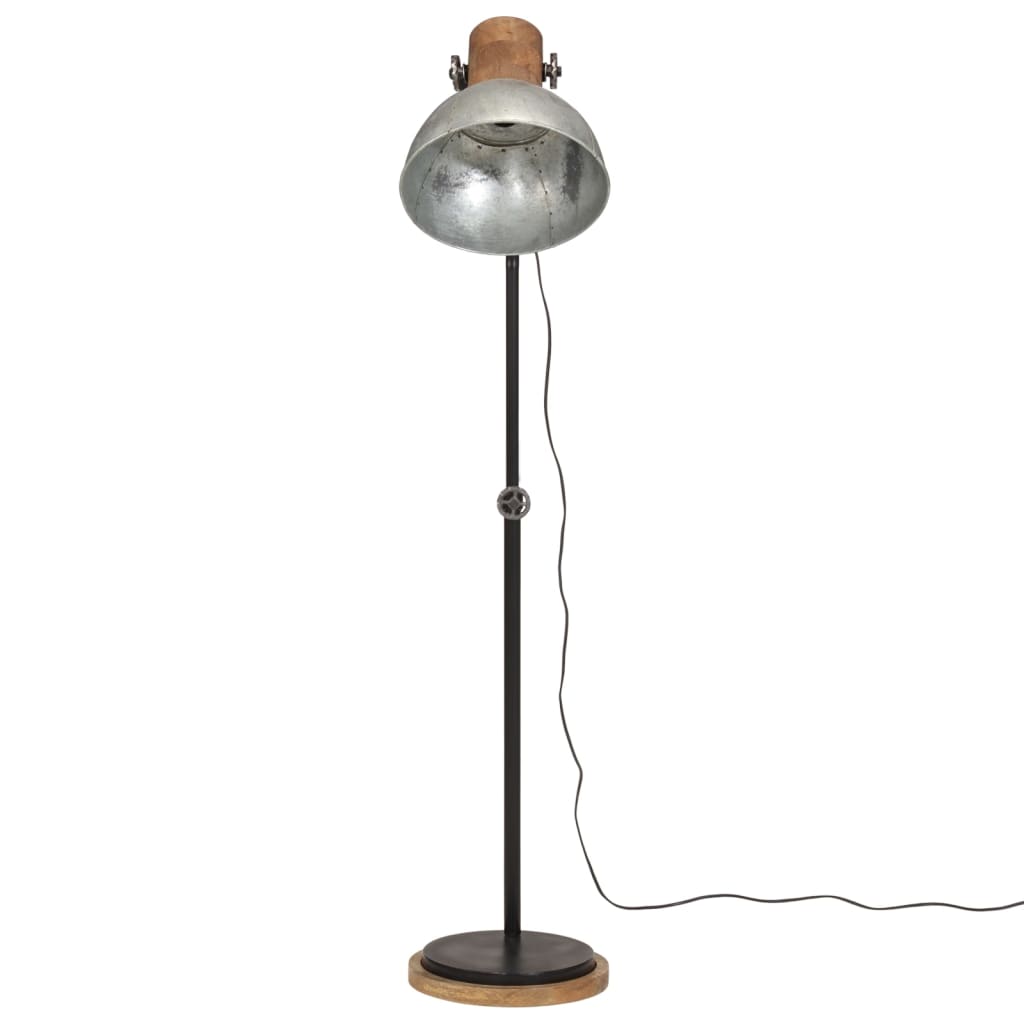 Candeeiro de pé 25 w 30x30x100-150 cm e27 prateado vintage