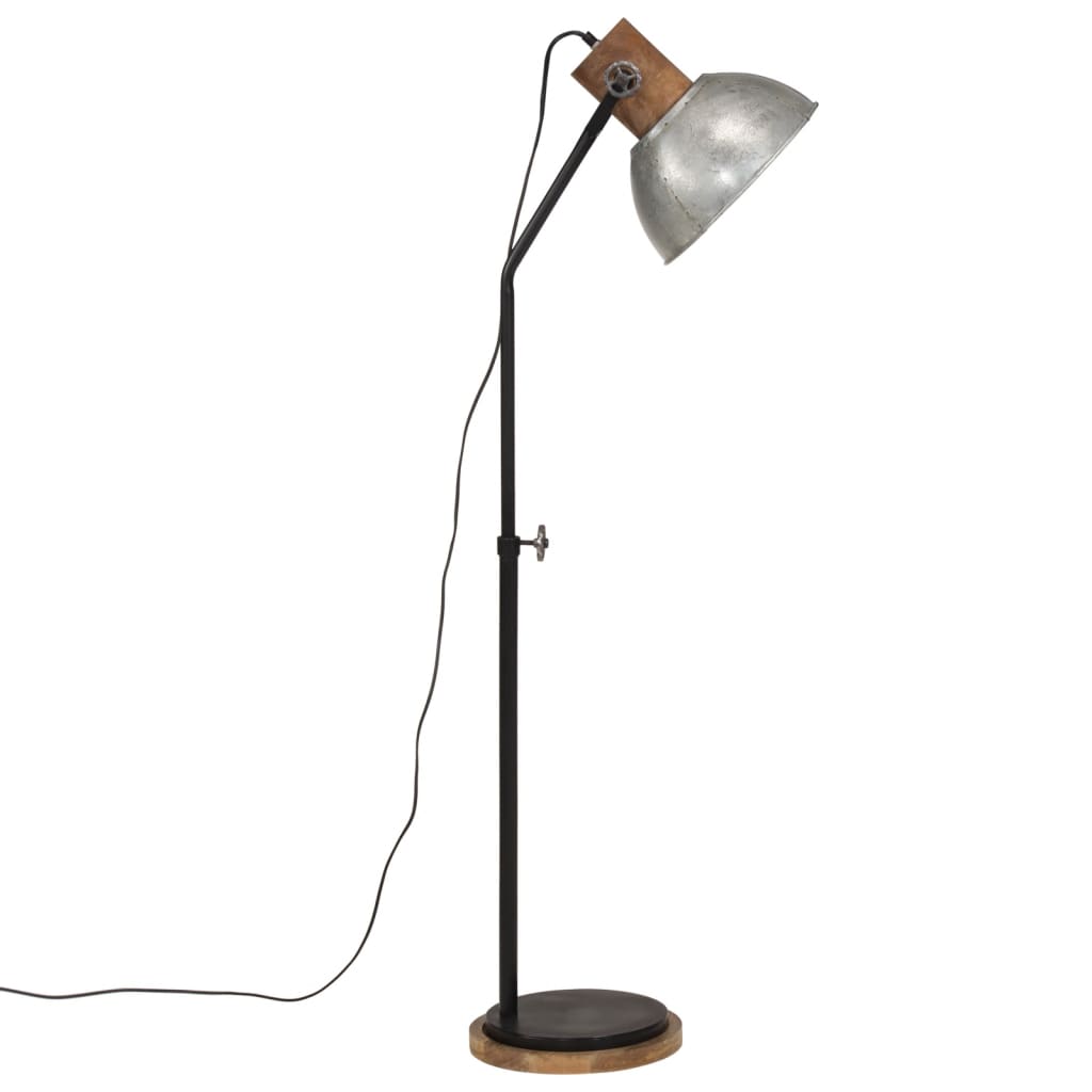 Candeeiro de pé 25 w 30x30x100-150 cm e27 prateado vintage