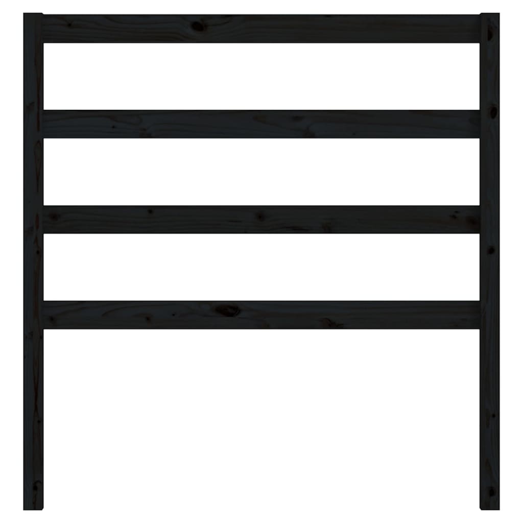 Cabeceira de cama 95x4x100 cm pinho maciço preto