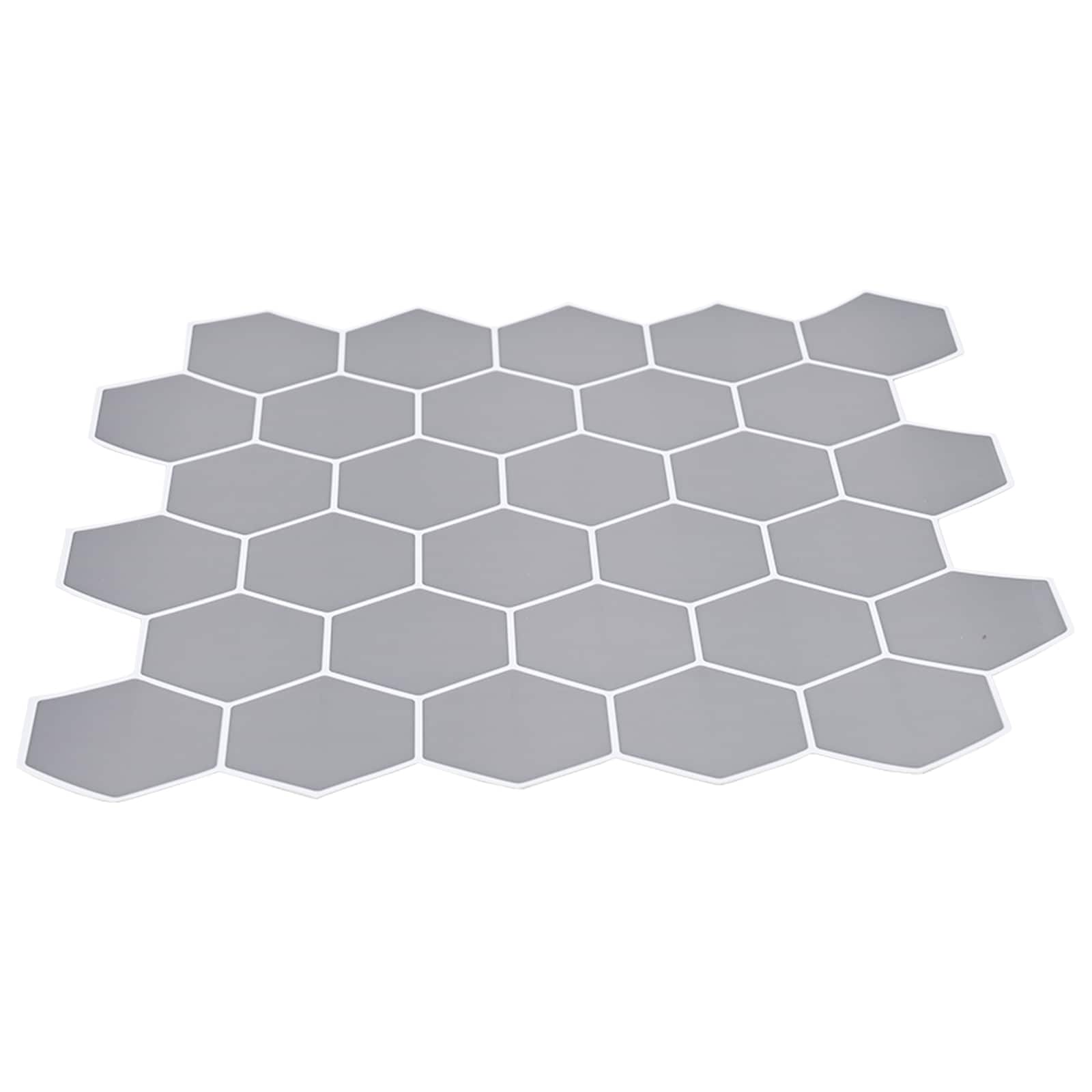 Azulejo hexagonal 10 unid. cinzento 30 x 30 cm