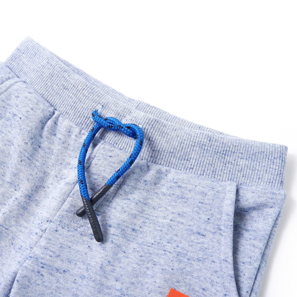Calções de criança com cordão azul mesclado 128
