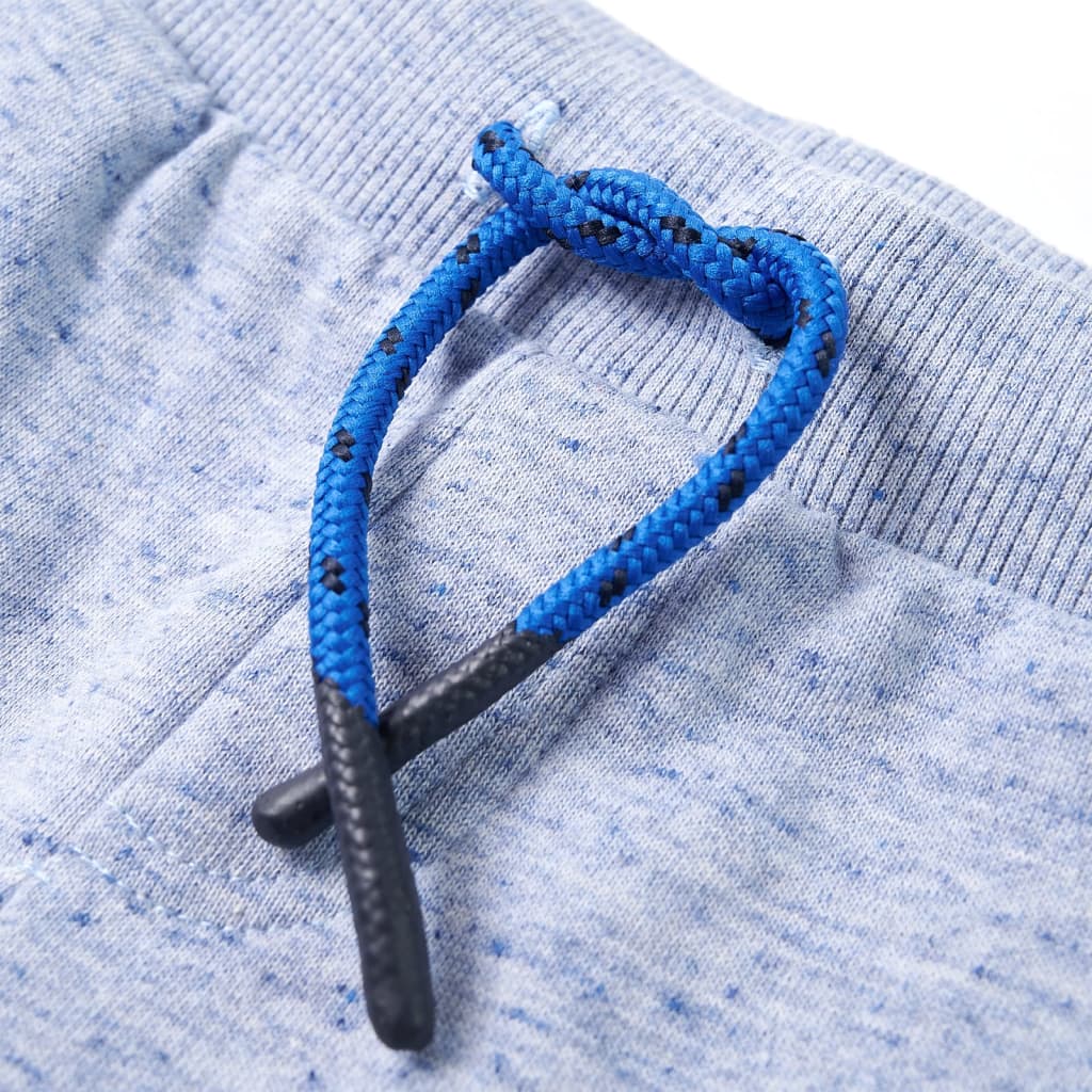 Calções de criança com cordão azul mesclado 128