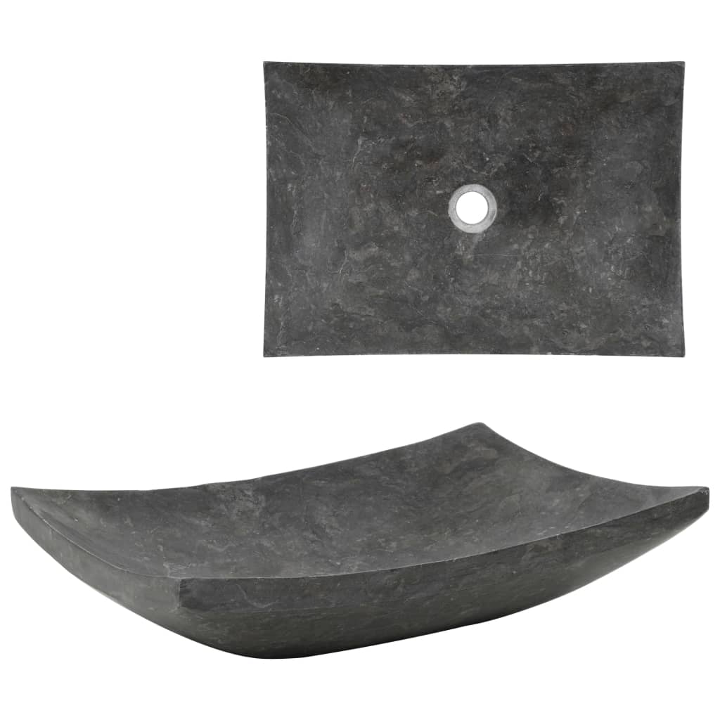 Lavatório 50x35x12 cm mármore preto