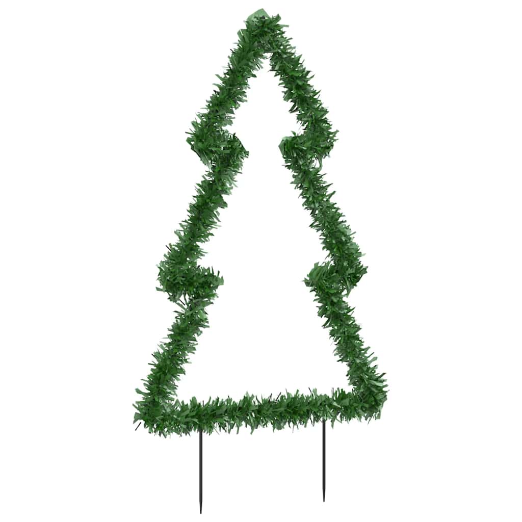 Decoração árvore de natal c/ luz e estacas 80 luzes LED 60 cm