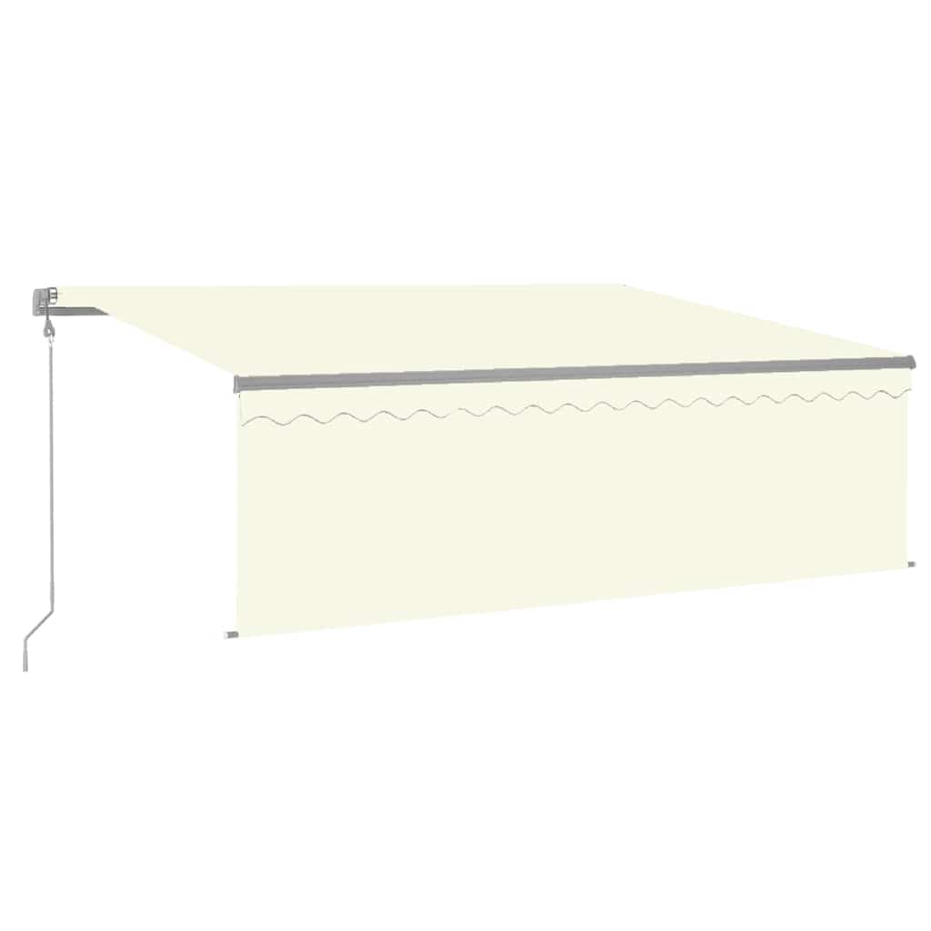 Toldo retrátil automático com estore 4x3 m cor creme