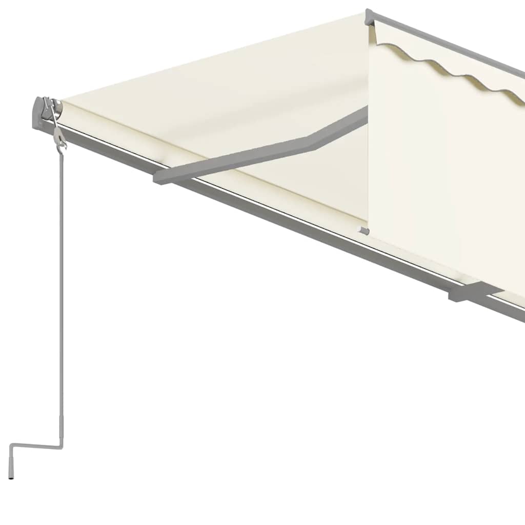 Toldo retrátil automático com estore 4x3 m cor creme