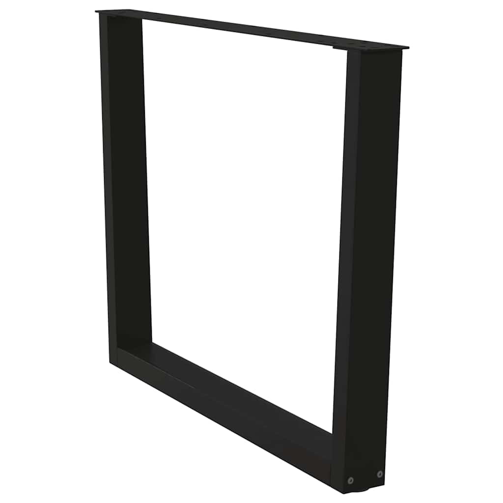 Pernas para mesa de jantar em v, 2 peças, pretas, 100x(72-73,3) cm, aço