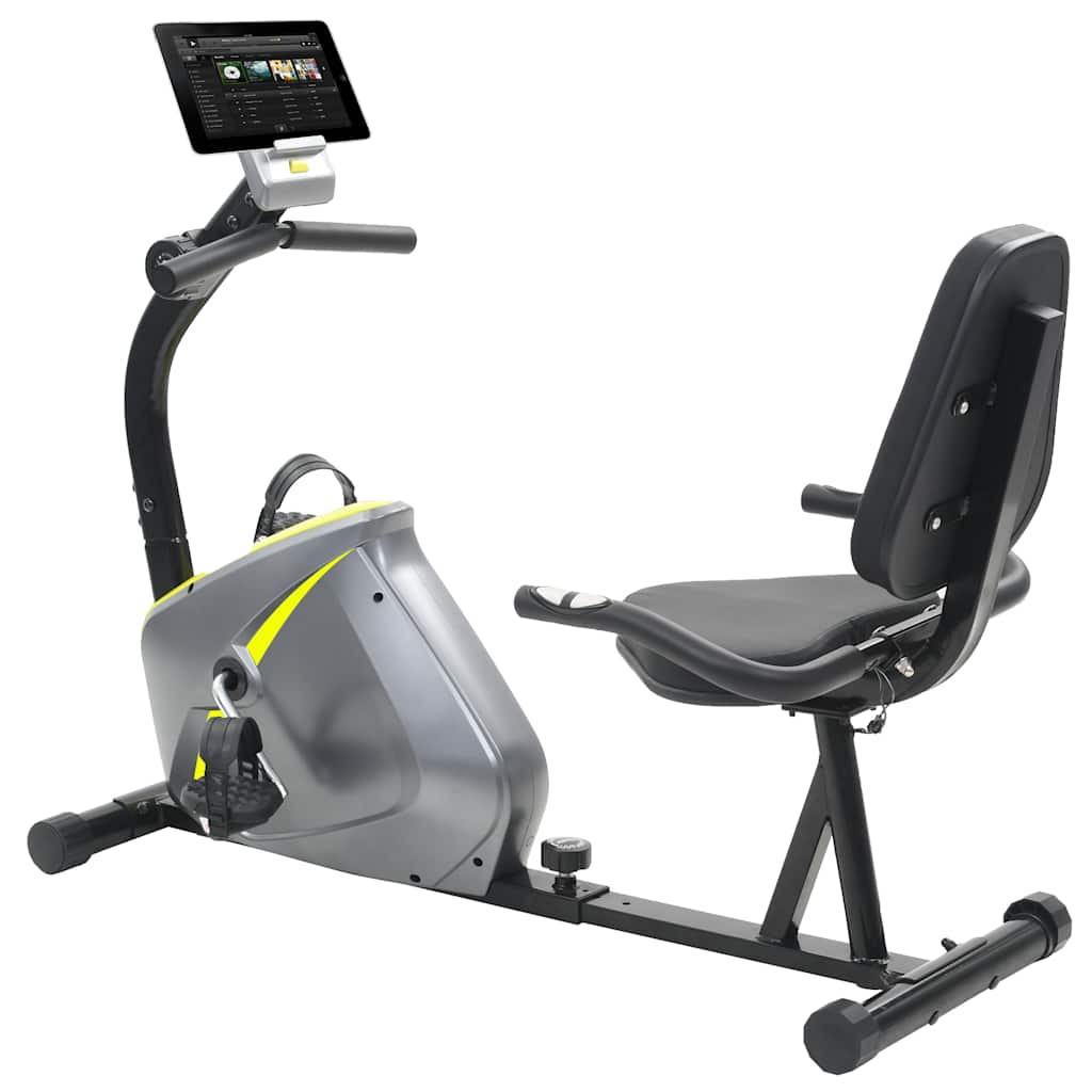 Bicicleta estática magnética reclinada com medição pulso