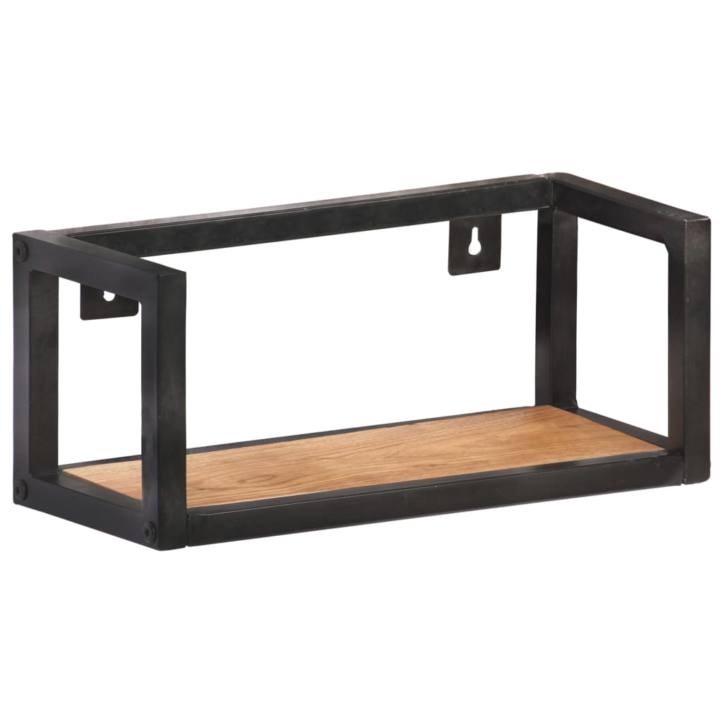 Prateleiras parede 2 pcs 40 cm madeira de acácia maciça