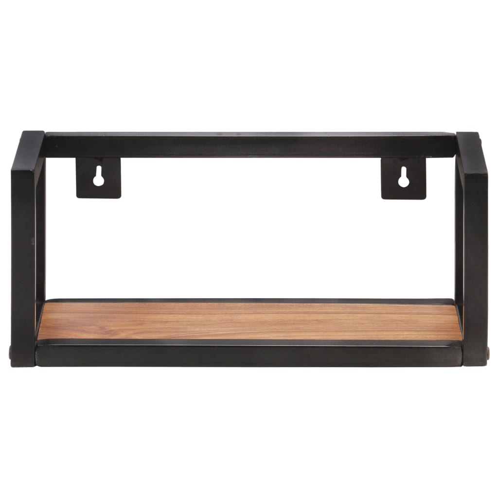 Prateleiras parede 2 pcs 40 cm madeira de acácia maciça