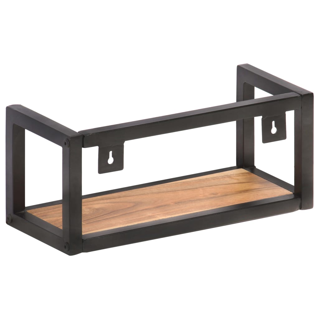 Prateleiras parede 2 pcs 40 cm madeira de acácia maciça