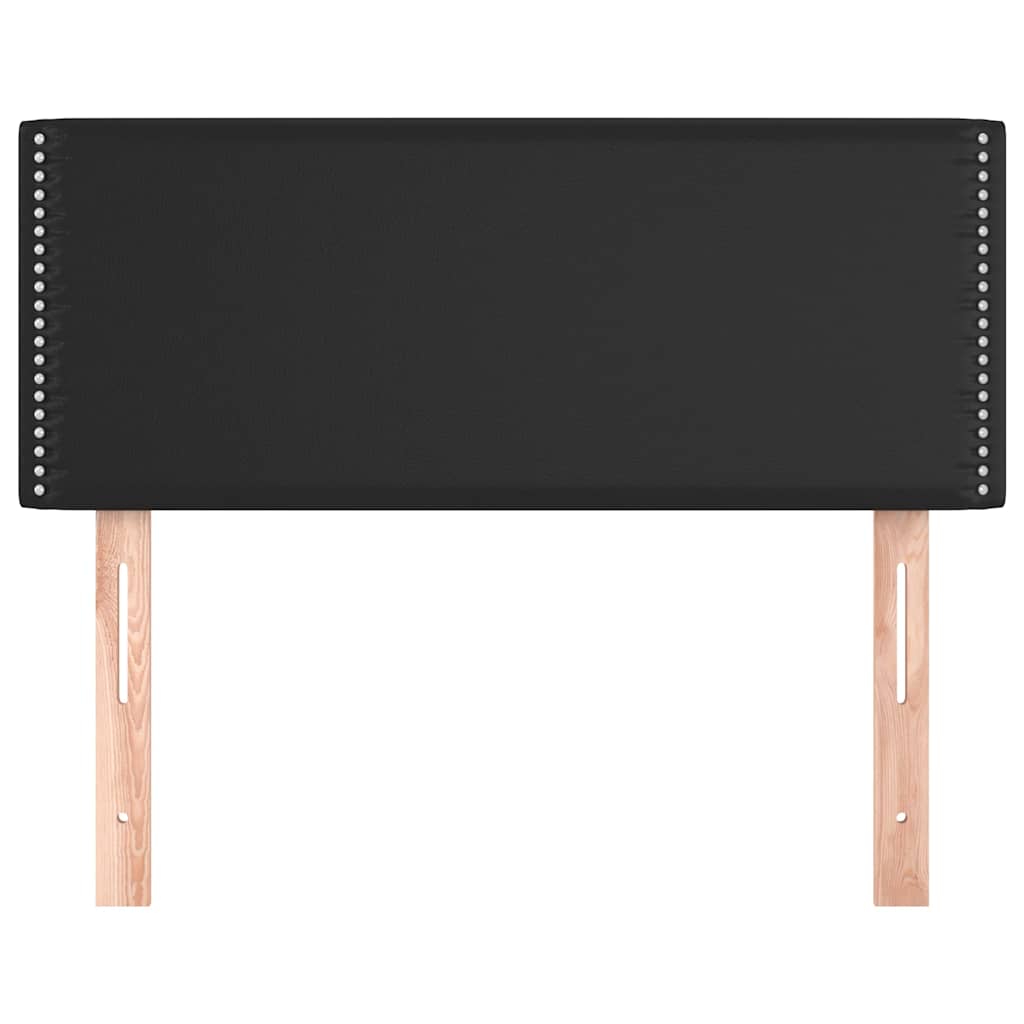 Cabeceira de cama couro artificial 90x5x78/88 cm preto
