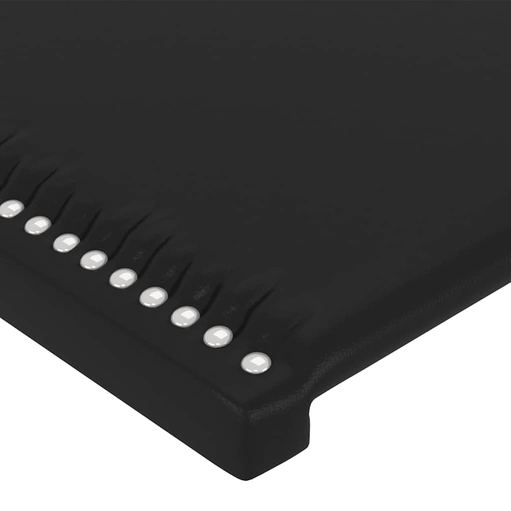 Cabeceira de cama couro artificial 90x5x78/88 cm preto
