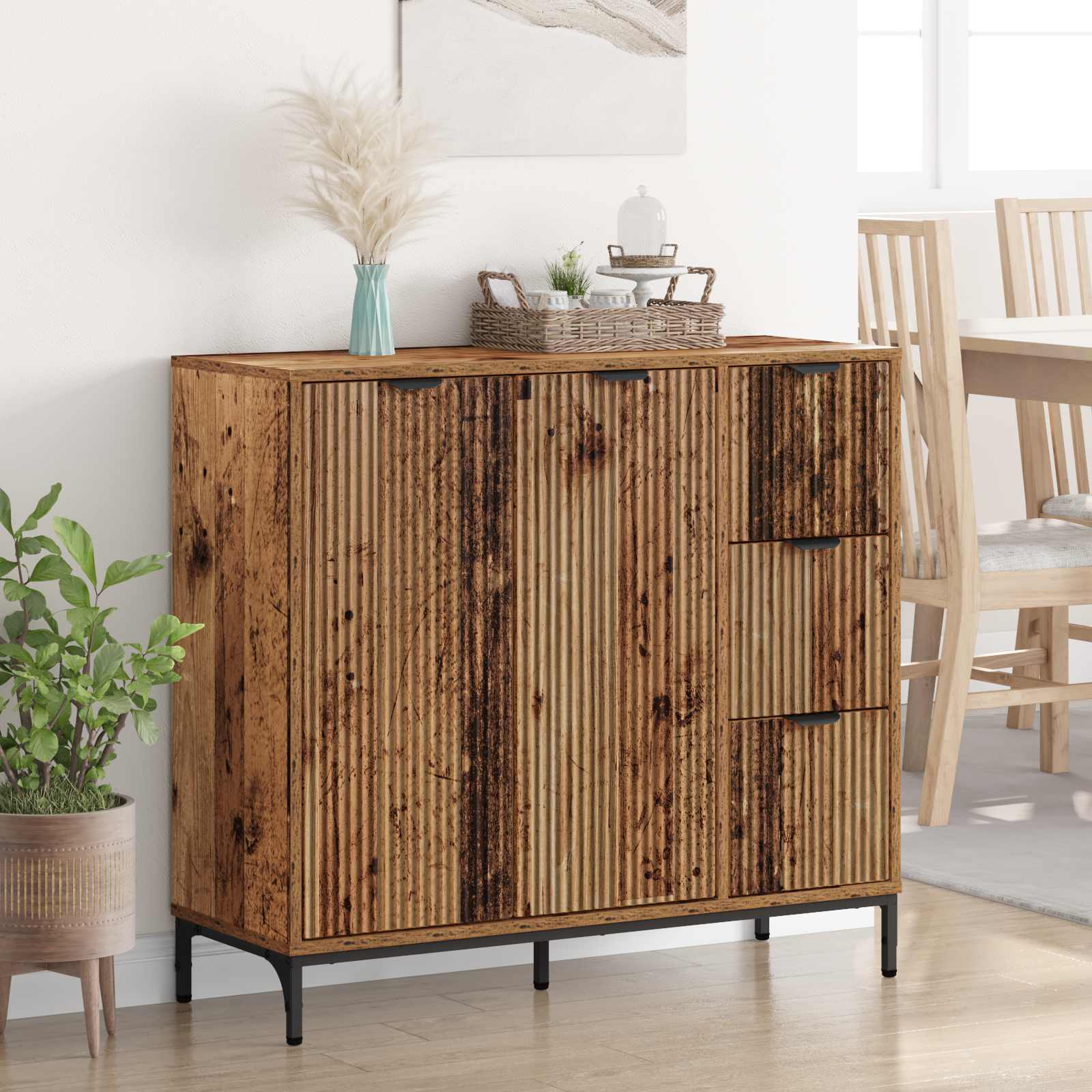 Buffet madeira antiga 89,5 x 33 x 82 cm derivados de madeira