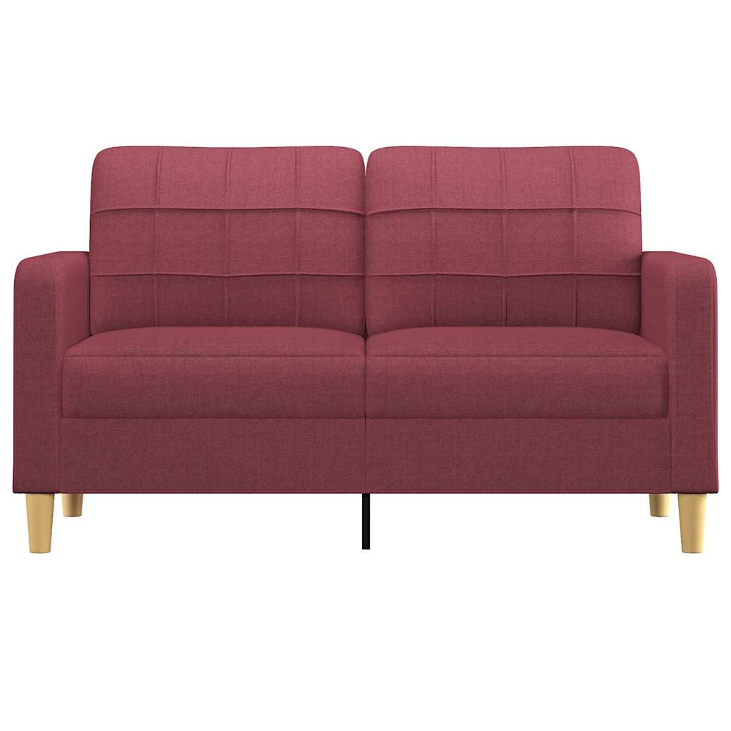 Sofá de 2 lugares tecido 140 cm vermelho tinto