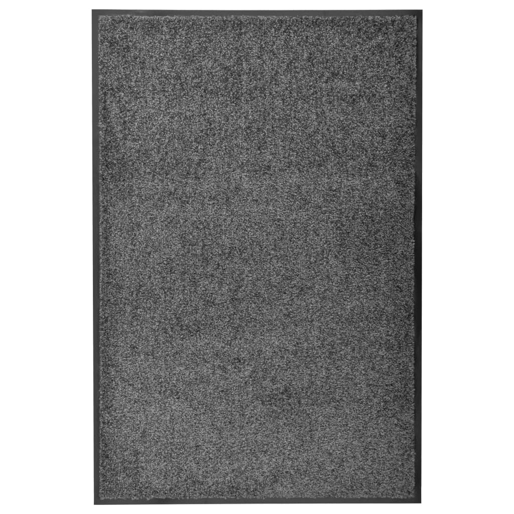 Tapete de porta lavável 60x90 cm antracite